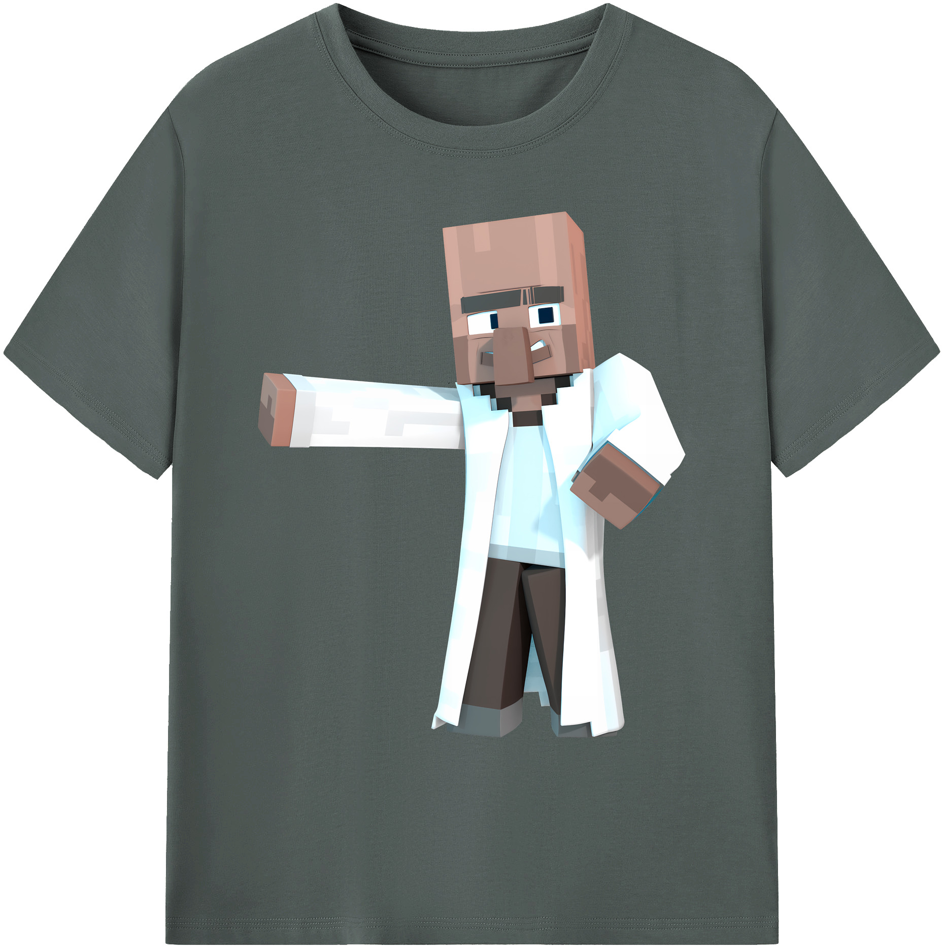 （画像用） マインクラフト ブロックの世界 Minecraft MC Block world 綿100％ メンズ半袖Tシャツ｜肌触りやわらか＆通気性